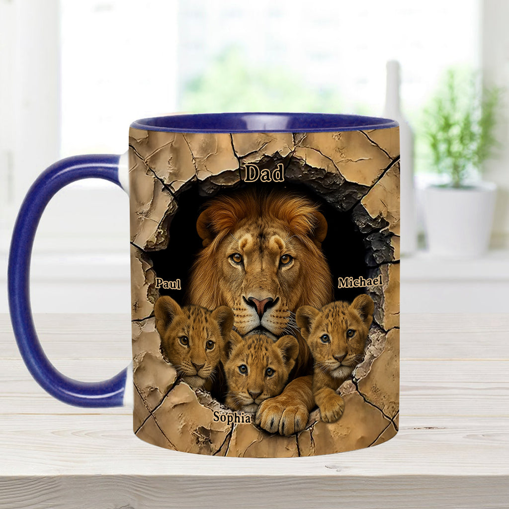 Best Dad In The Wild Land - Personalized Father Accent Mug