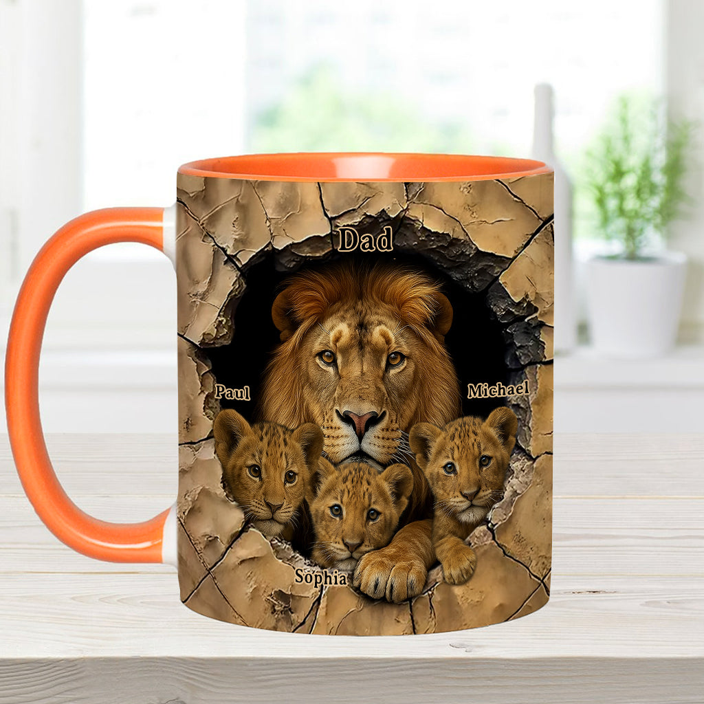 Best Dad In The Wild Land - Personalized Father Accent Mug