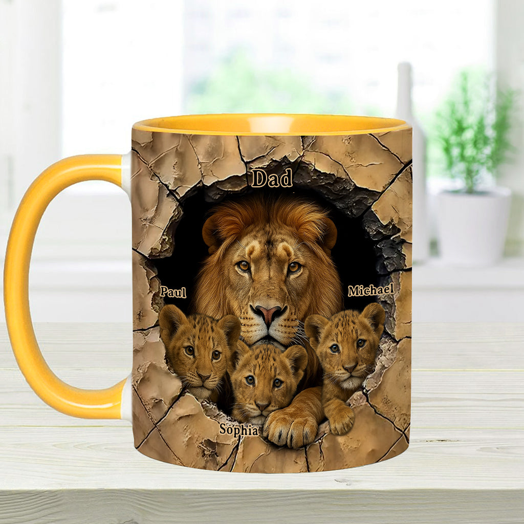Best Dad In The Wild Land - Personalized Father Accent Mug