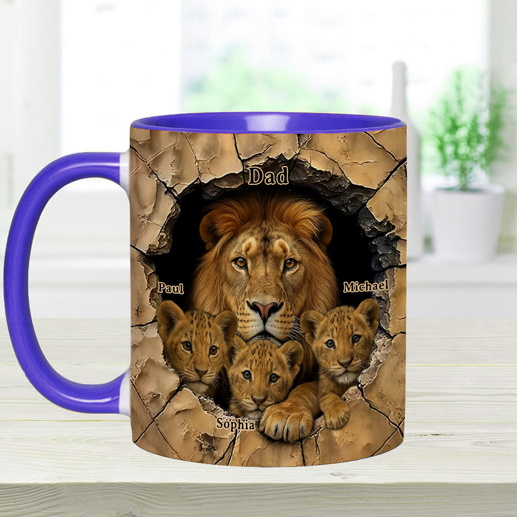 Best Dad In The Wild Land - Personalized Father Accent Mug
