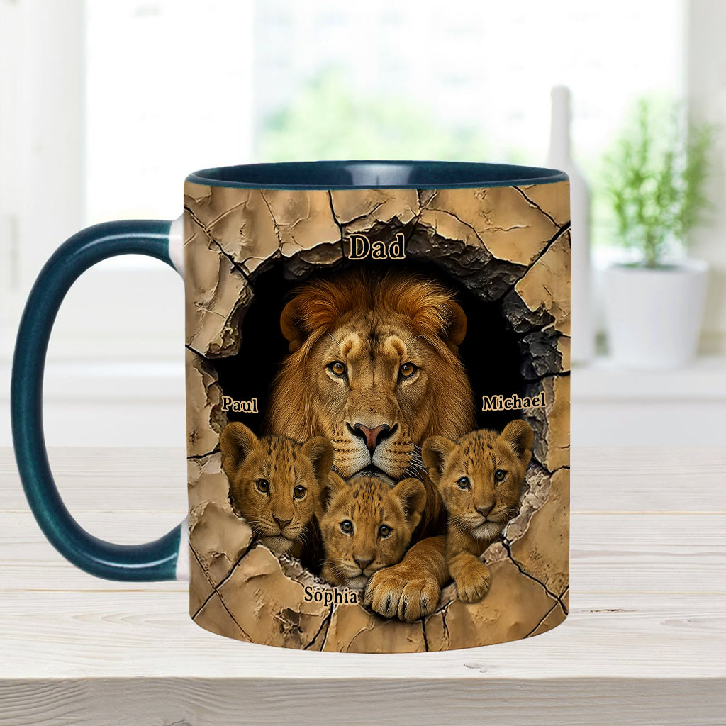 Best Dad In The Wild Land - Personalized Father Accent Mug