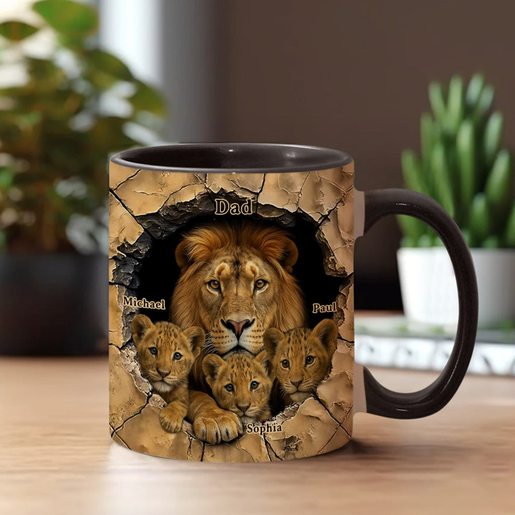 Best Dad In The Wild Land - Personalized Father Accent Mug