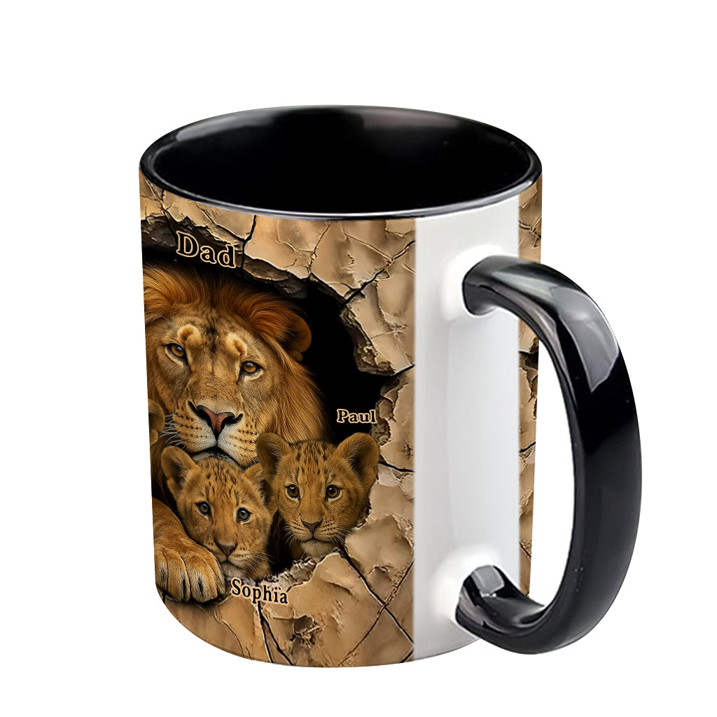 Best Dad In The Wild Land - Personalized Father Accent Mug