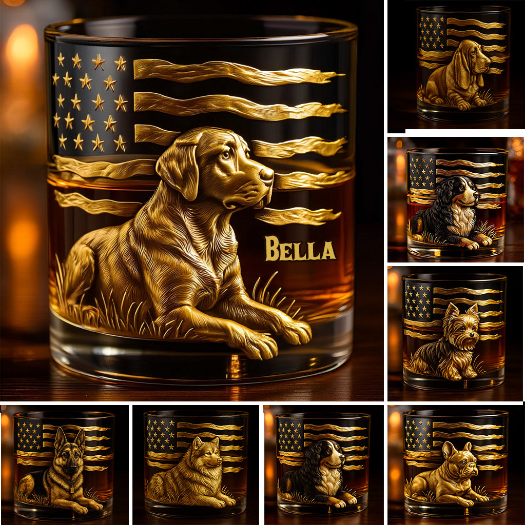 Any Dog Breeds, Gift For Dog Lovers - Personalized Dog Whiskey Glass