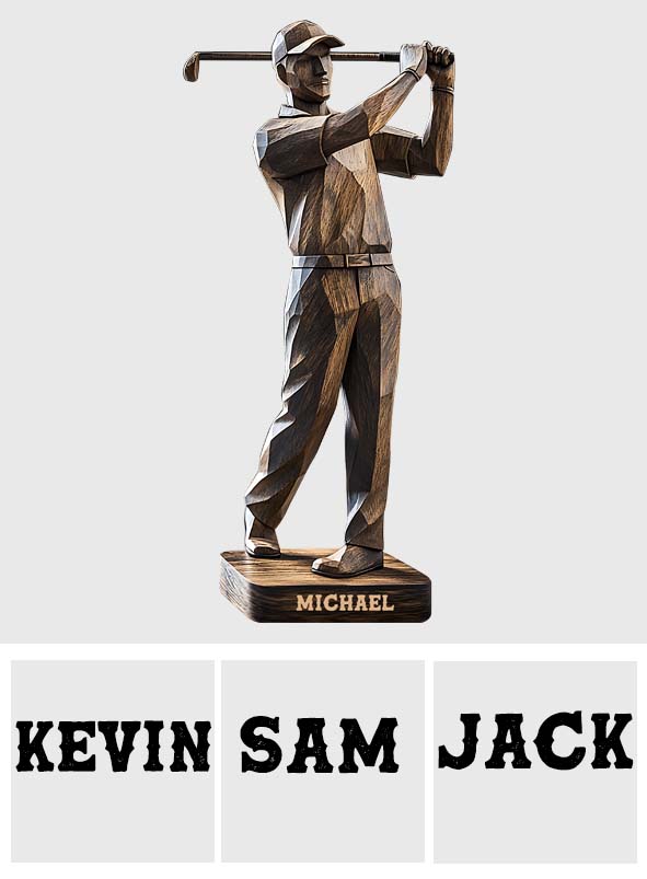Bester Golfer nach Par - Personalisierte, individuell geformte Golf-Holzplakette