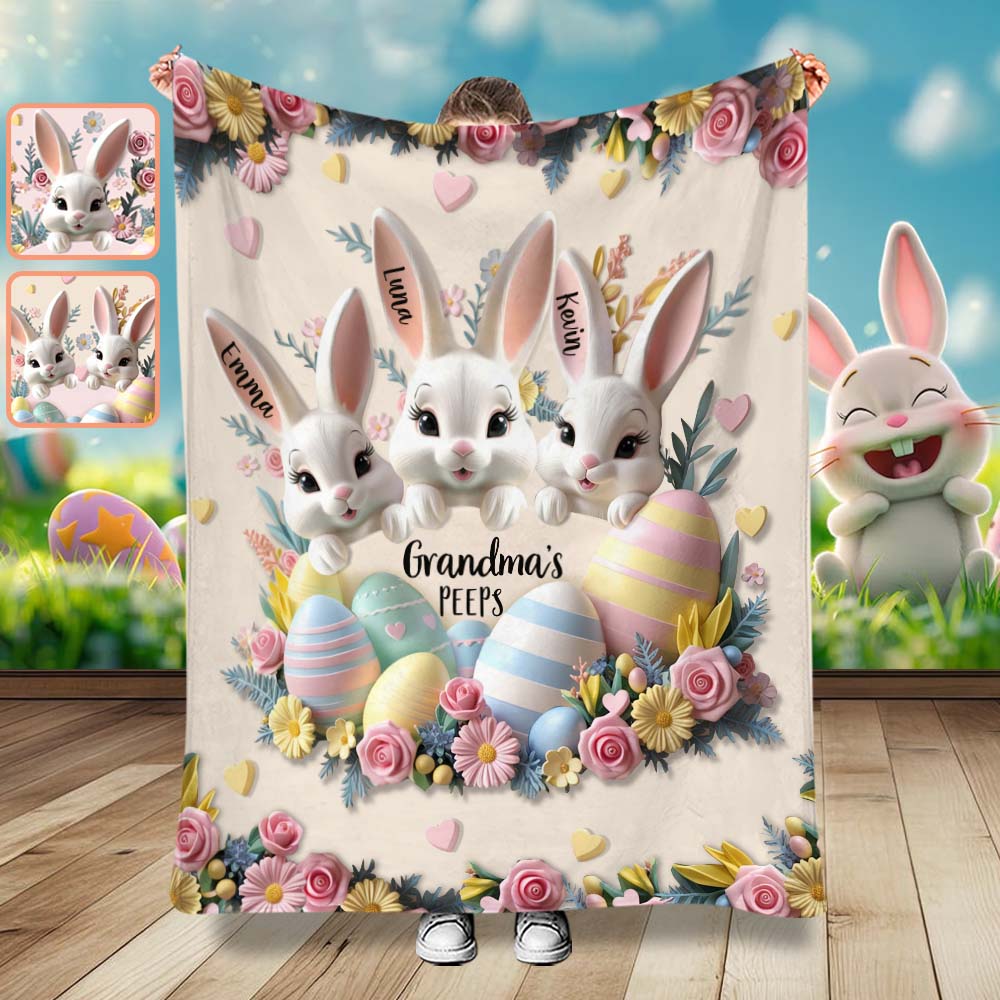 Grandma's Peeps - Personalized Grandma Blanket