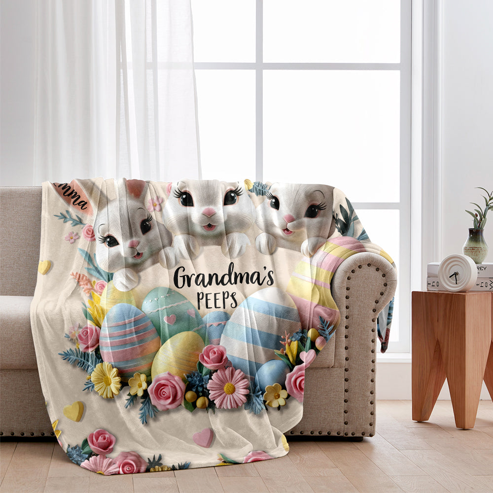 Grandma's Peeps - Personalized Grandma Blanket