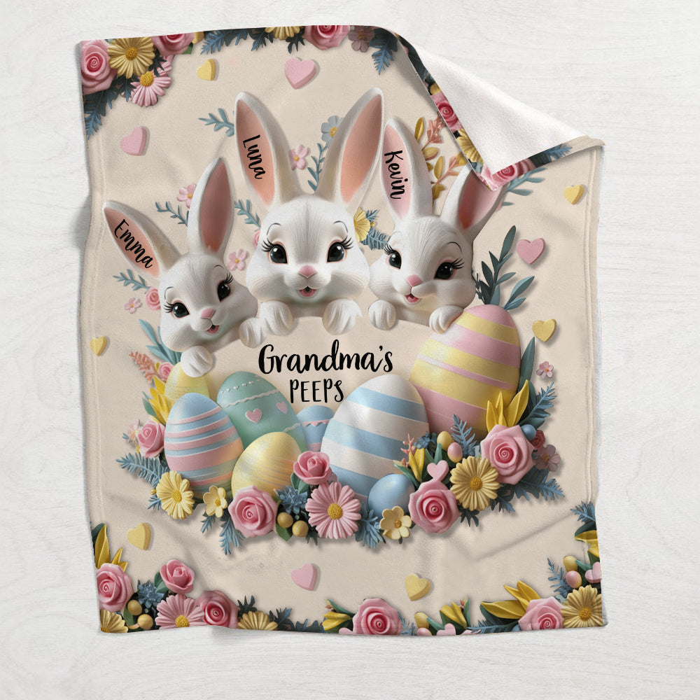 Grandma's Peeps - Personalized Grandma Blanket