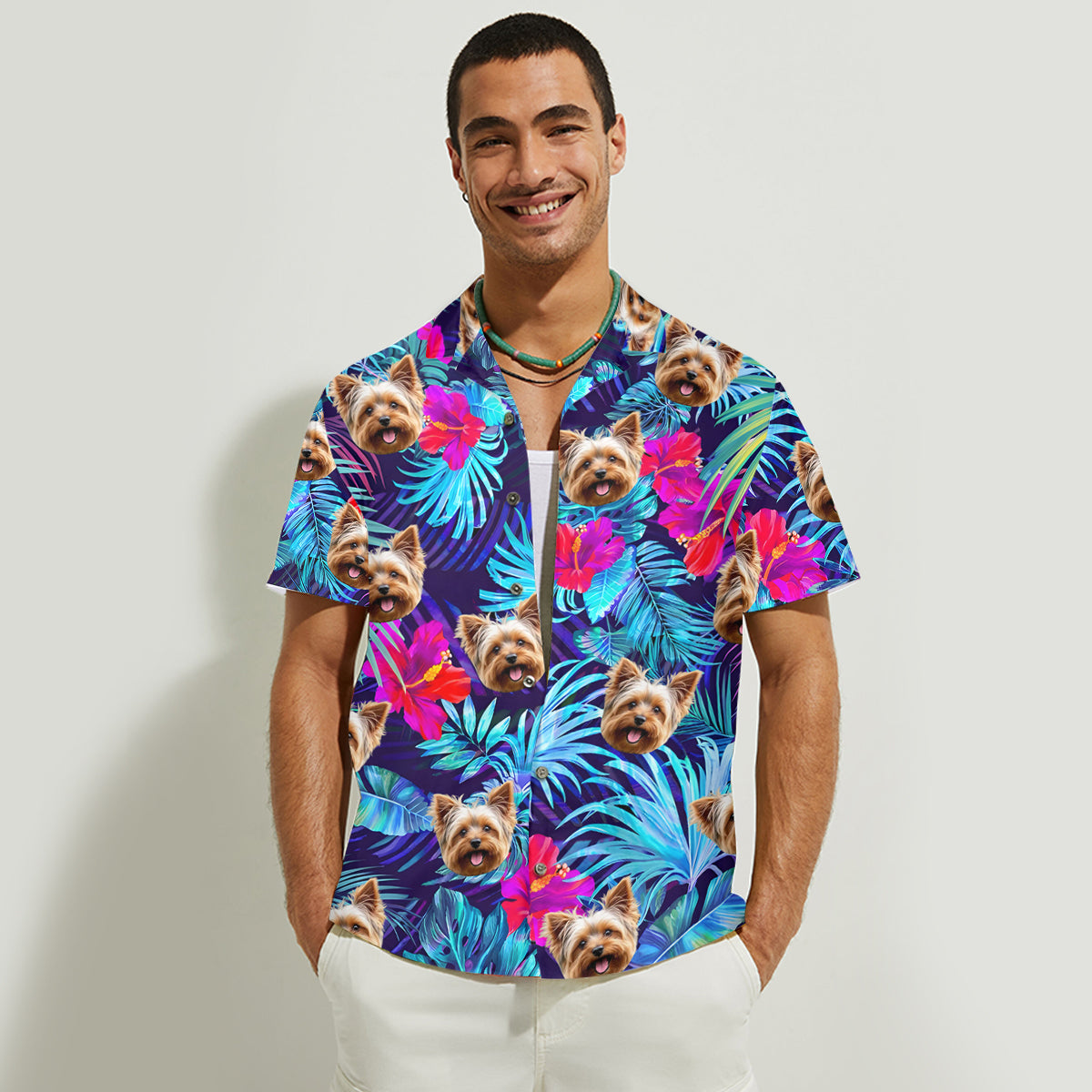 The Beach Is Calling - Personalized Dog Hawaiian Shirt & Sleeveless Dress