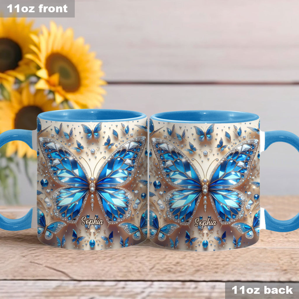 Beautiful Butterflies - Personalized Butterfly Accent Mug