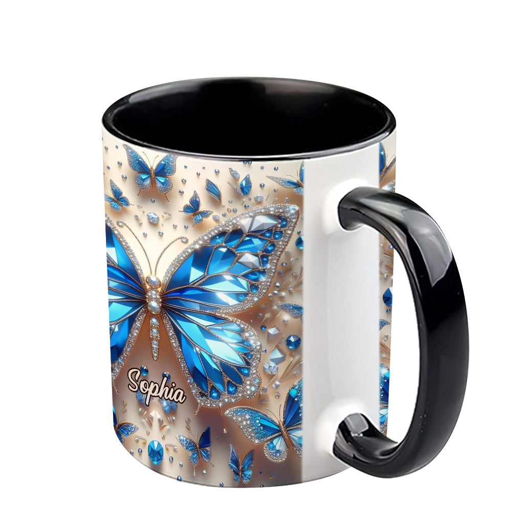 Beautiful Butterflies - Personalized Butterfly Accent Mug