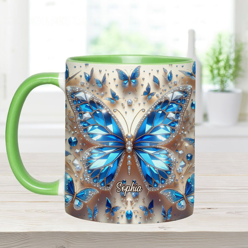 Beautiful Butterflies - Personalized Butterfly Accent Mug