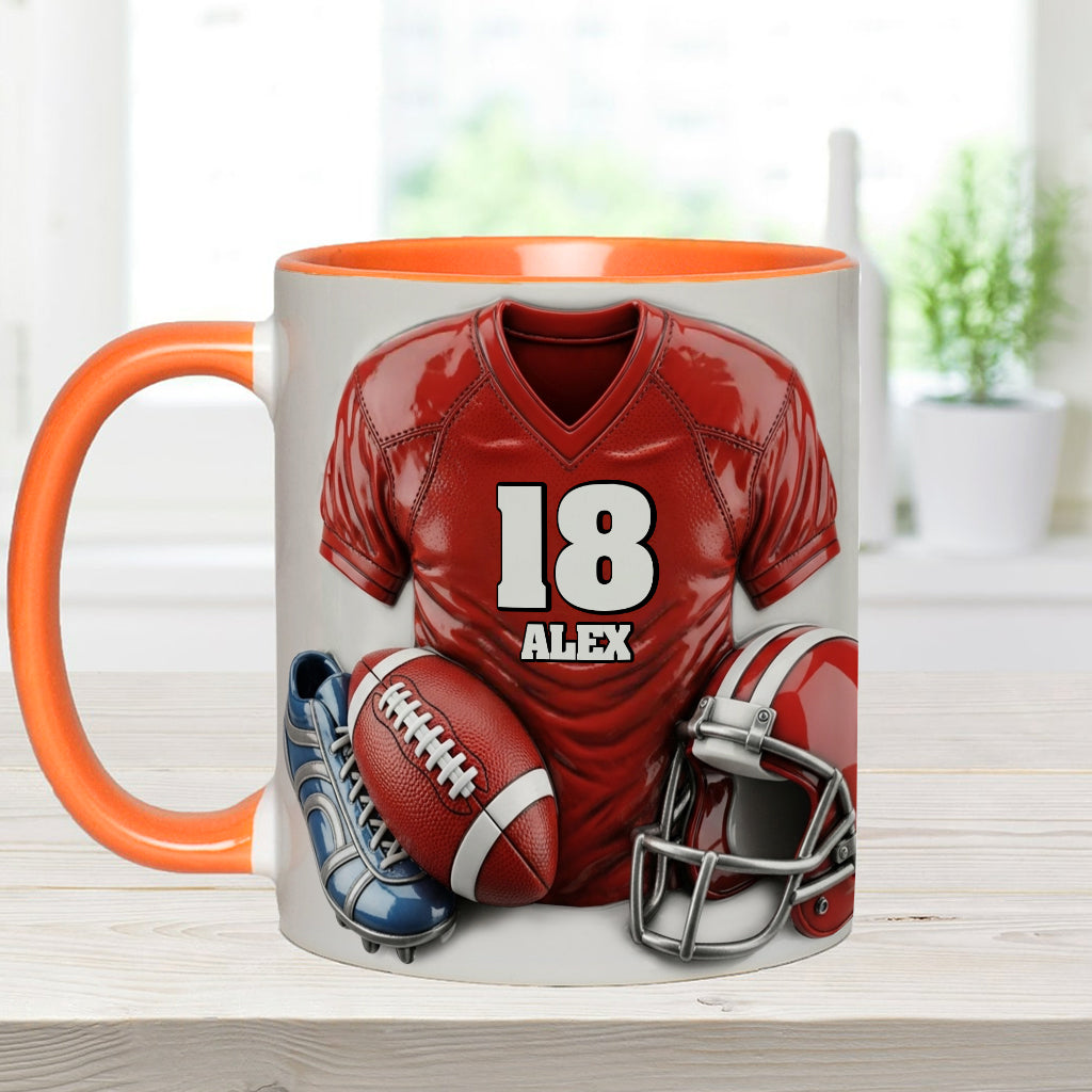 Football Is More Than A Game - Personalized Football Accent Mug
