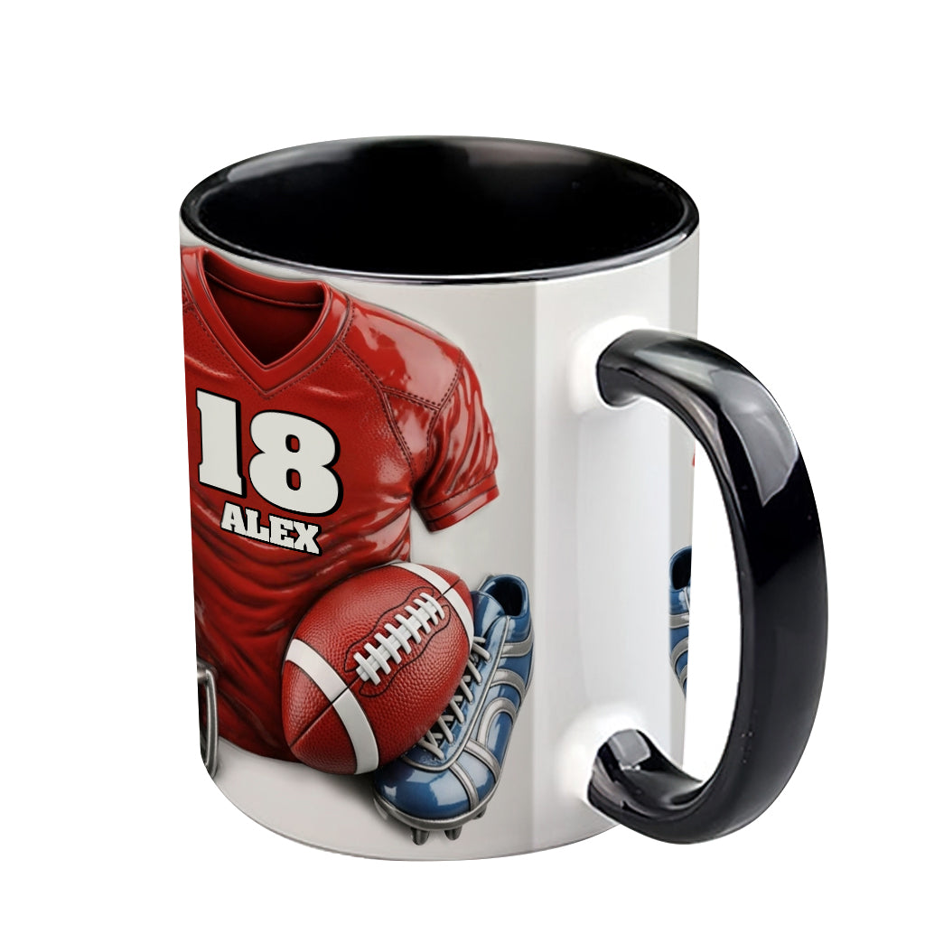 Football Is More Than A Game - Personalized Football Accent Mug