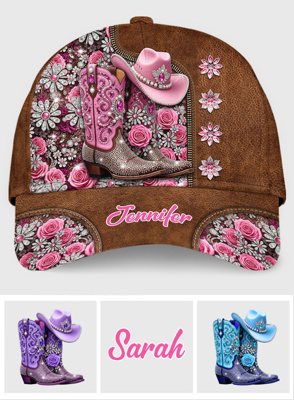 Magnifiques bottes de cowgirl - Casquette de cowgirl classique personnalisée