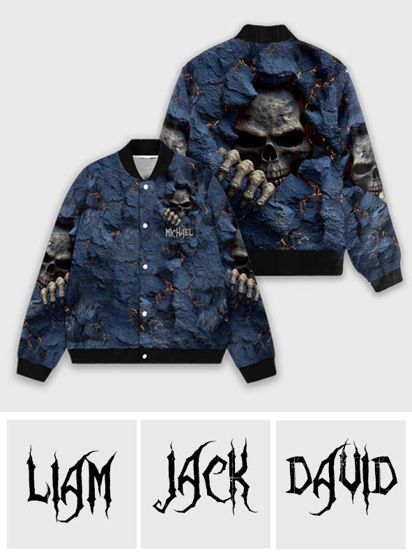 Veste universitaire personnalisée à motif crâne cool