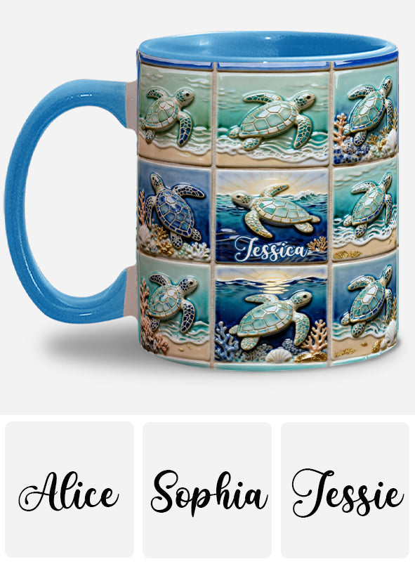 Mug personnalisé « Love Turtle » avec motif tortue