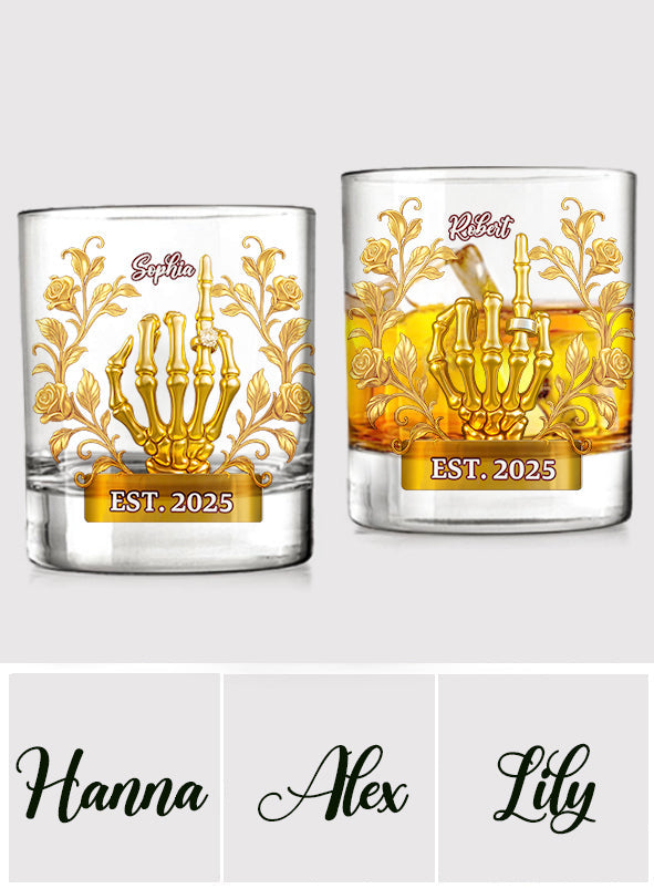 Wedding Couple - Personalized Couple Whiskey Glass