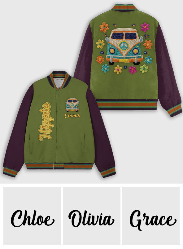 Hippie Souls - Veste universitaire hippie personnalisée