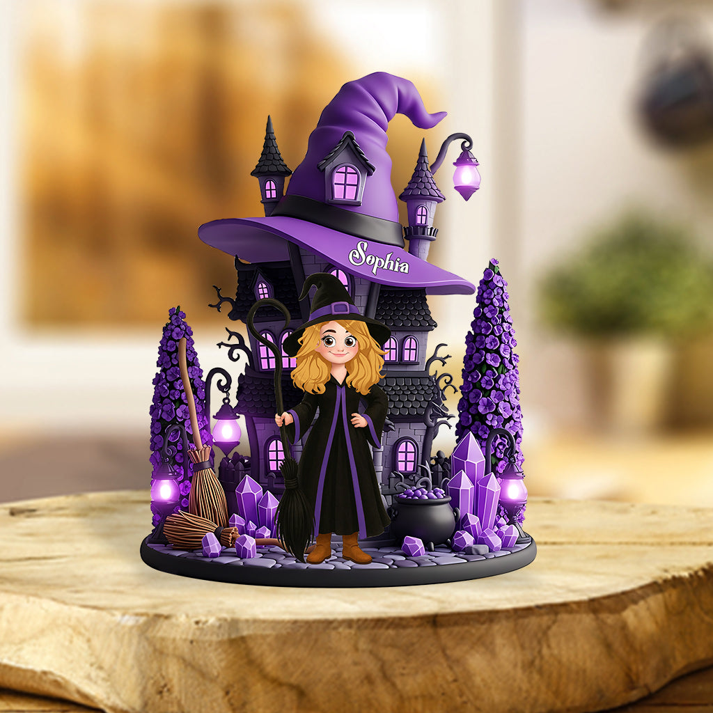 Witch House - Personalized Witch Custom Shaped Acrylic Plaque
