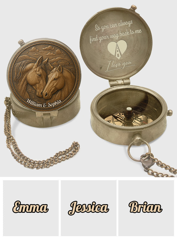 Find Your Way Back To Me - Personalized Couple Compass