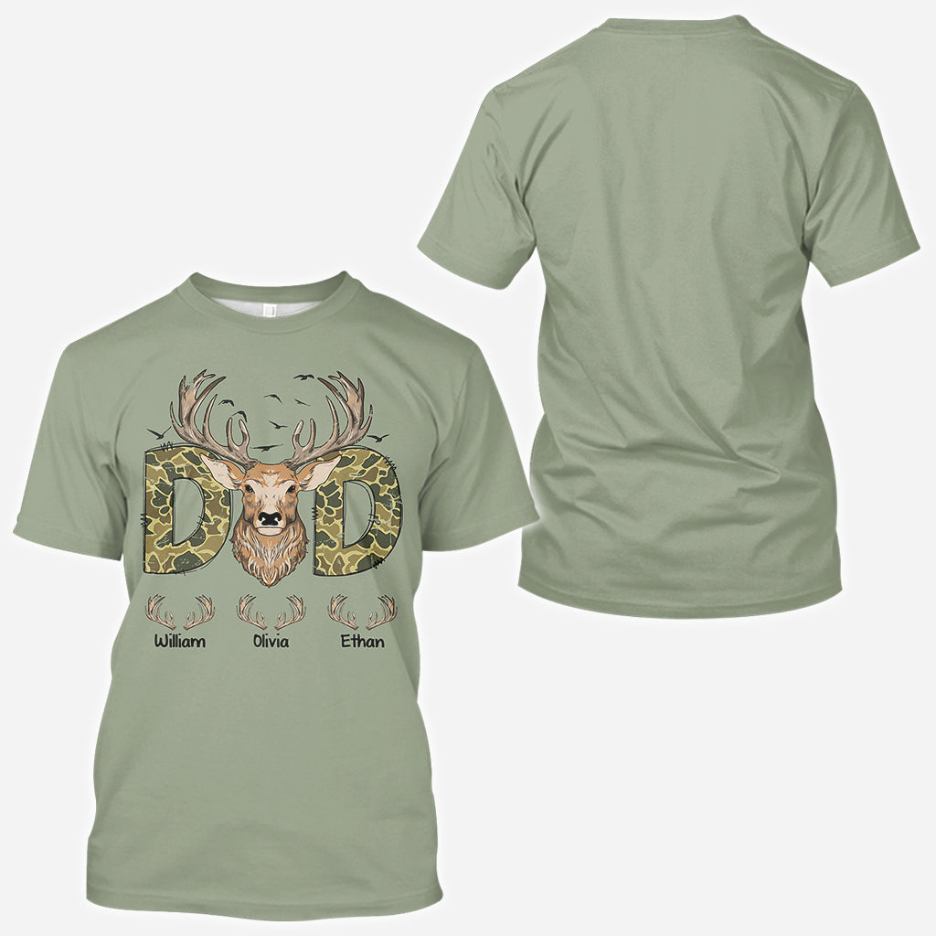 Best Dad Ever - Personalized Hunting All Over Shirt