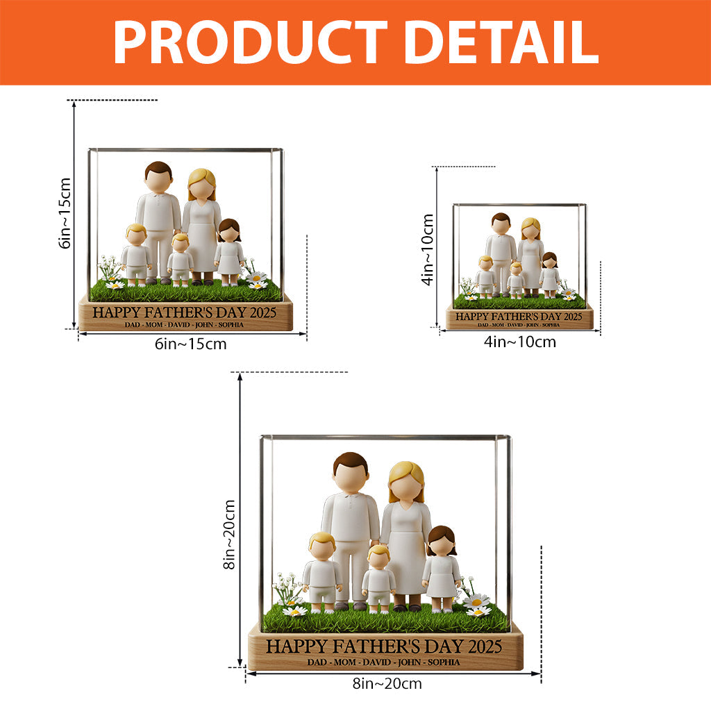 Happy Father's Day 2025 - Personalized Family Custom Shaped Acrylic Plaque