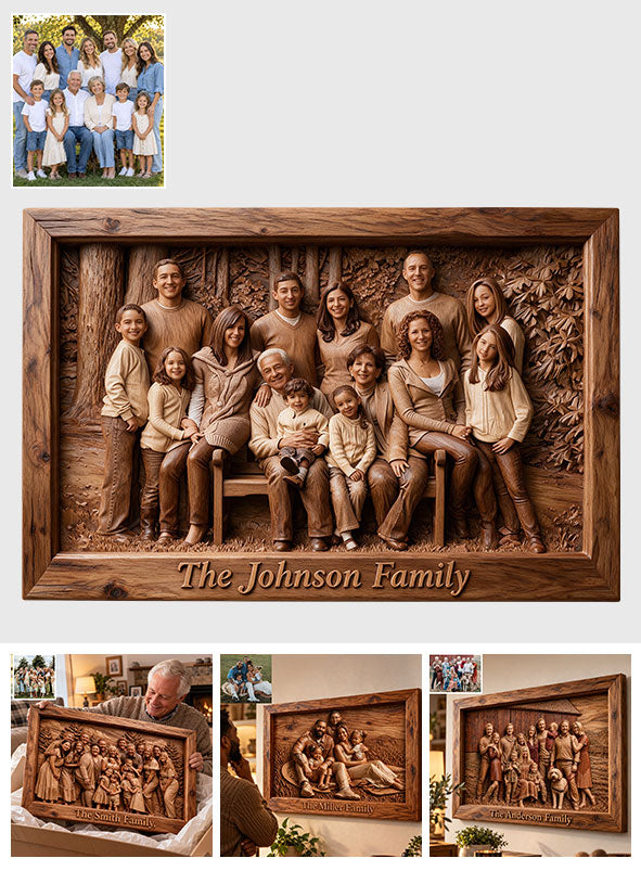 Custom Any Photo - Personalized Family 2 Layered Wood Sign / Wood Plaque