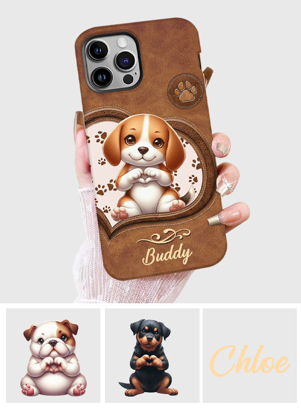 Adorables chiens - Coque de téléphone personnalisée avec imprimé intégral de chien