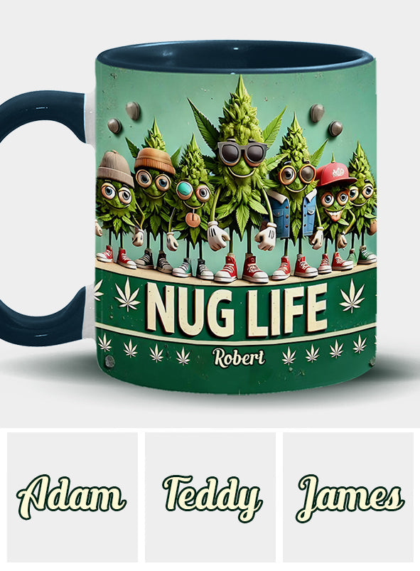 Nug Life – Personalisierter Becher mit Cannabis-Akzent