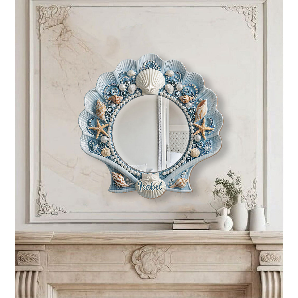 Beautiful Seashell - Personalized Sea Lover Wall Hanging Mirror