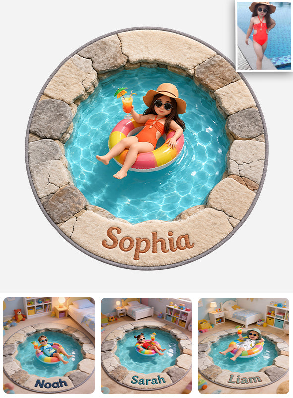 Summer Vibes - Personalized Kid Non-Slip Tufted Rug