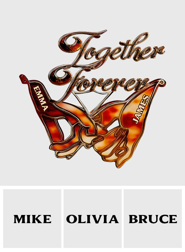 Together Forever - Personalized Couple Cut Metal Sign