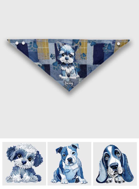 J'aime mon chien - Bandana personnalisé pour chien