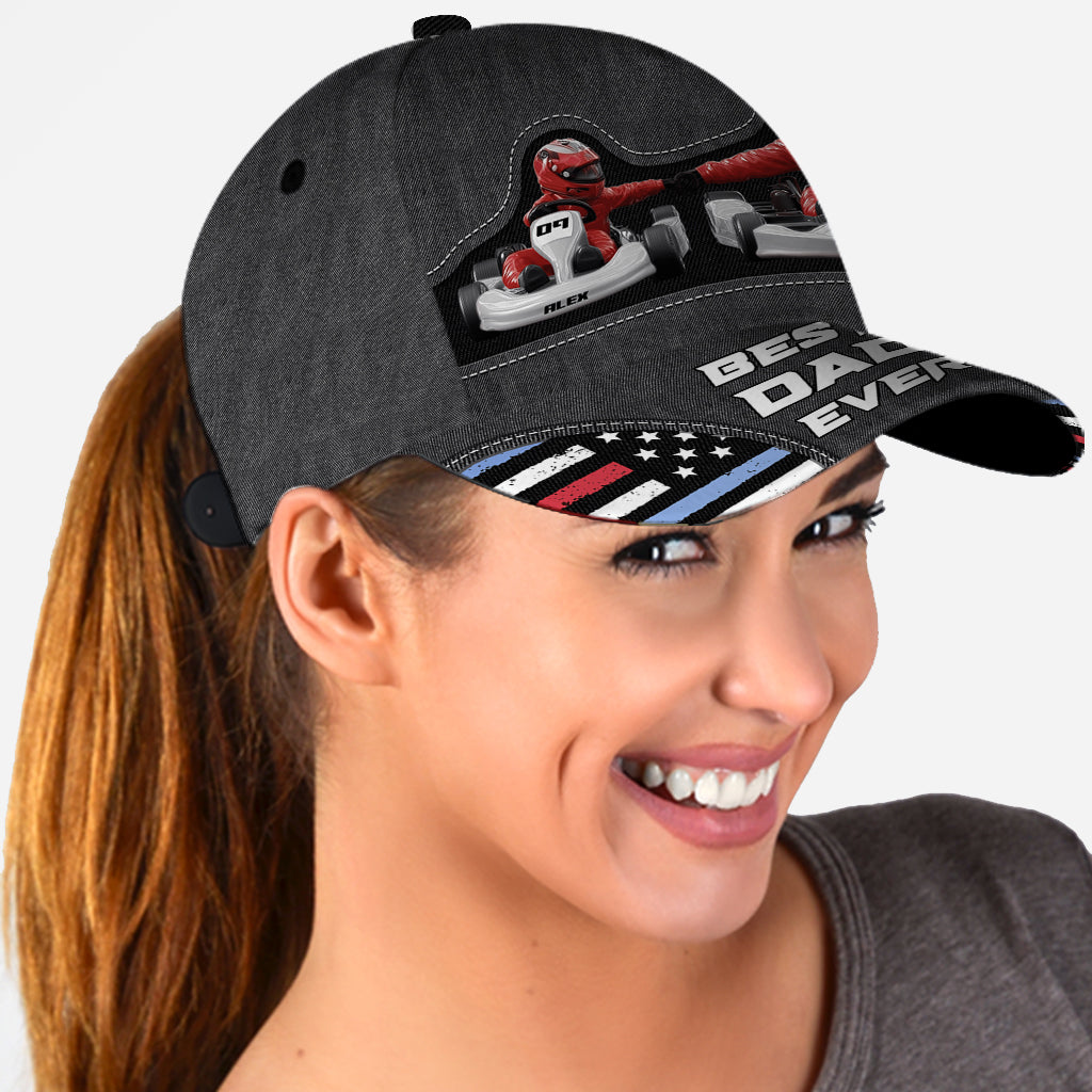 Kart Racing Loving Dad & Kid - Personalized Father Classic Cap