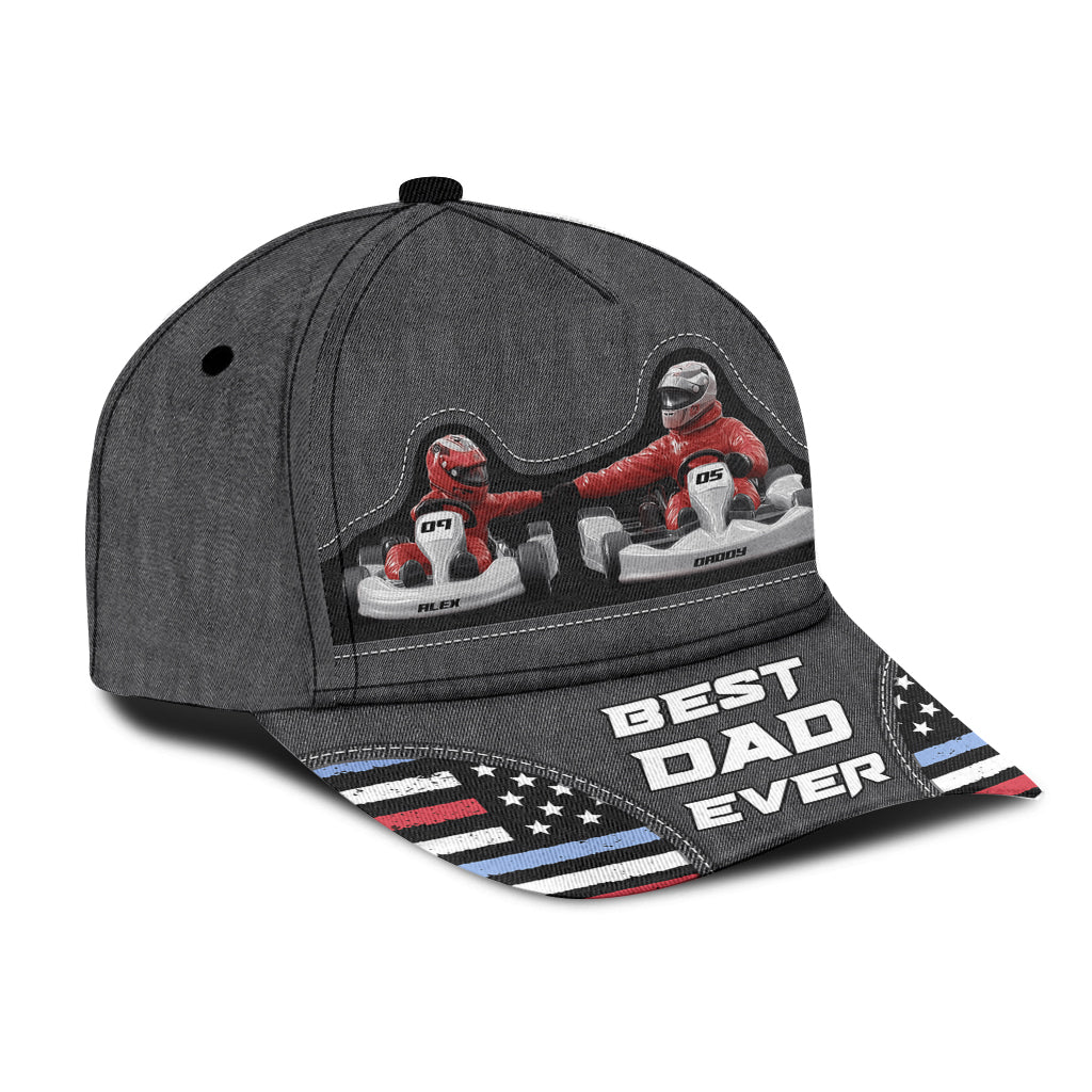 Kart Racing Loving Dad & Kid - Personalized Father Classic Cap