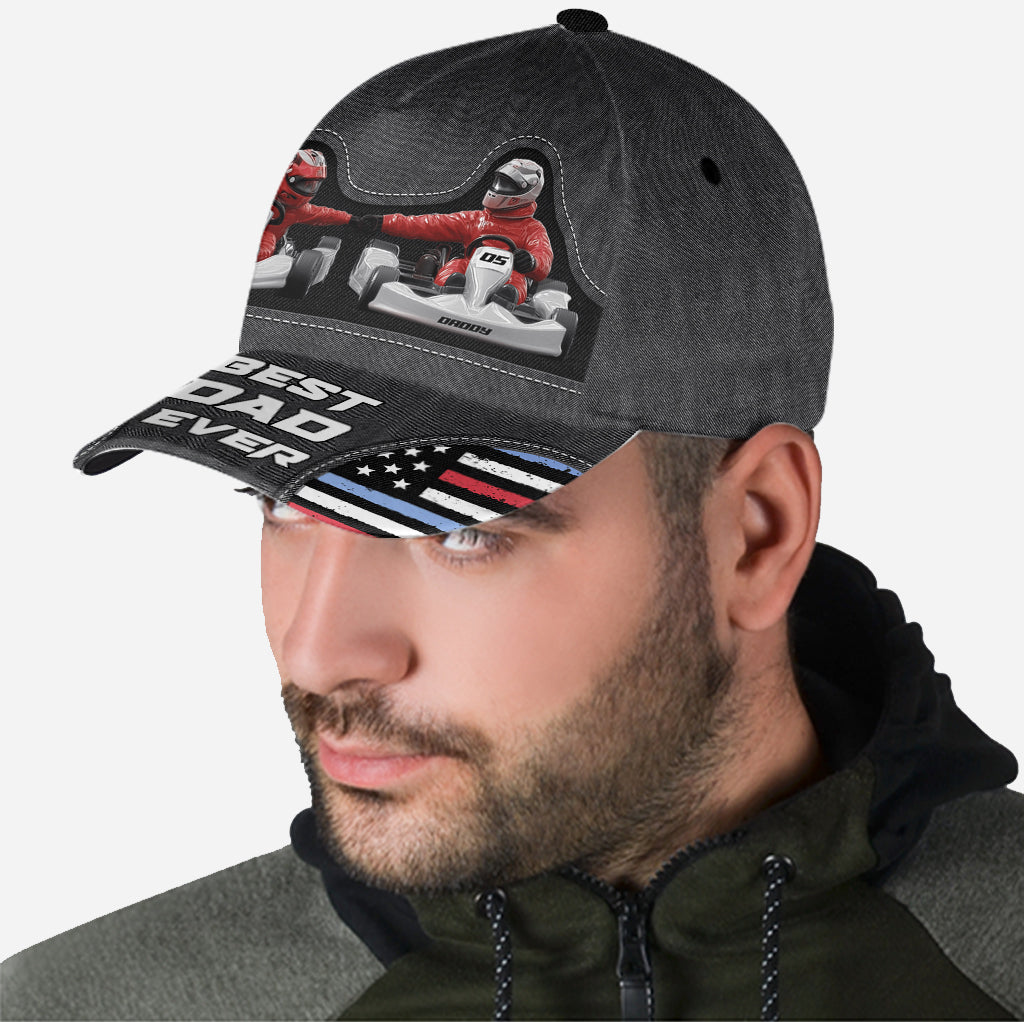 Kart Racing Loving Dad & Kid - Personalized Father Classic Cap