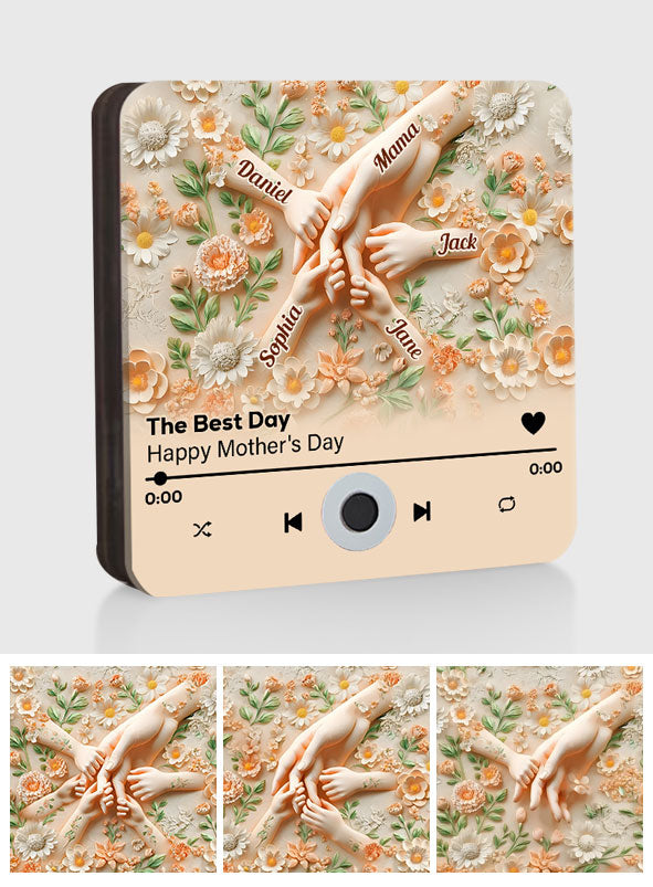 Holding Mom's Hand - Personalized Mother Music Fridge Magnet