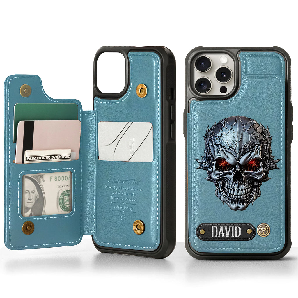 Cool Skull - Personalized Skull Wallet Phone Case