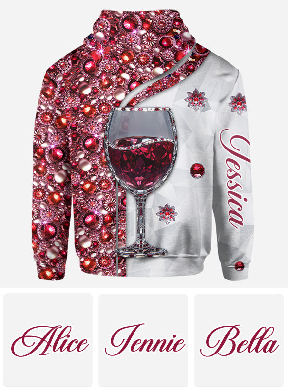 Une fille qui aime le vin - T-shirt personnalisé « Vin intégral »