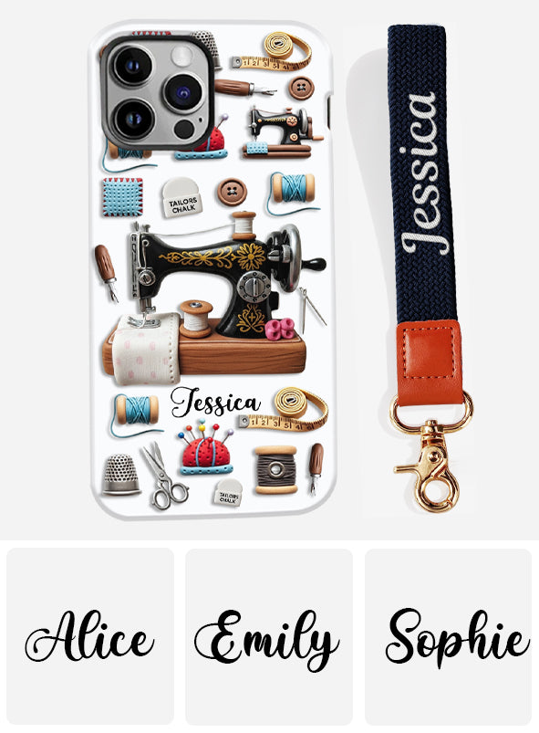 Superbe machine à coudre - Coque de téléphone personnalisée avec impression intégrale sur le thème de la couture