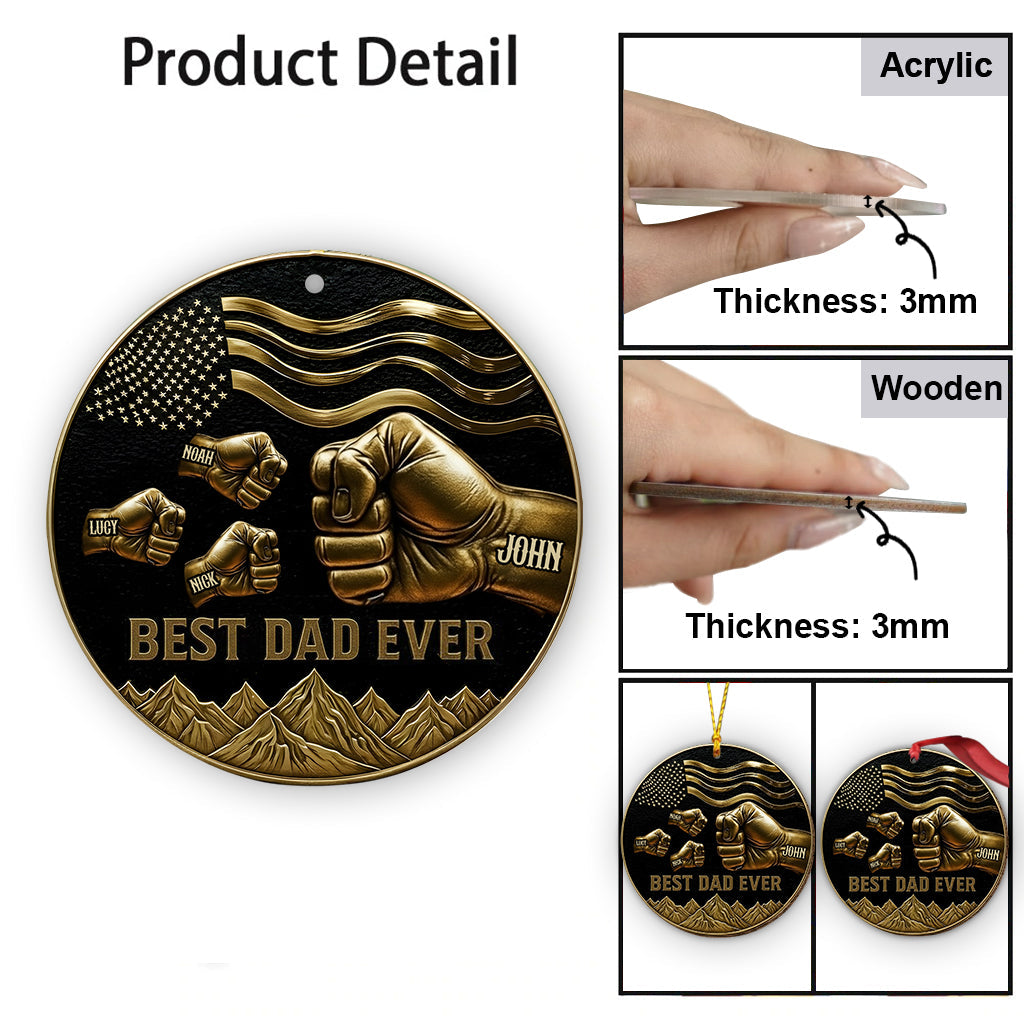 Best Dad/ Stepdad/ Grandpa... Ever - Personalized Father Ornament