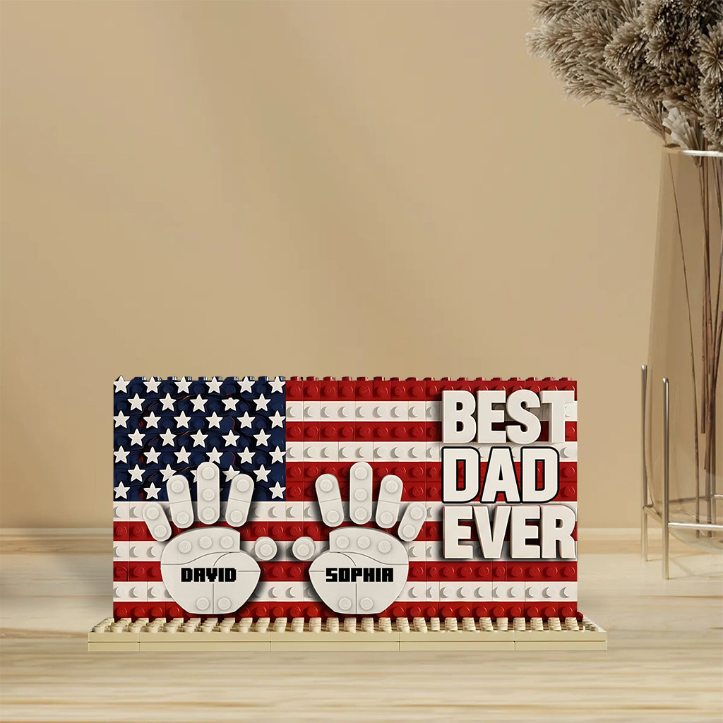 Best Dad Ever Table Decor - Personalized Father Custom Shaped Acrylic Plaque