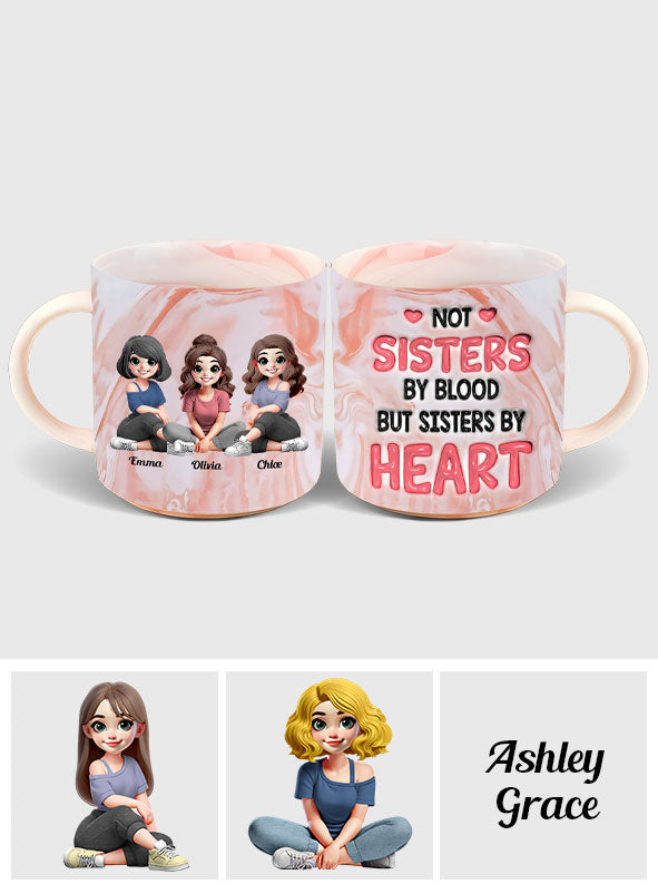 Sœur de cœur - Mug marbré personnalisé pour meilleure amie