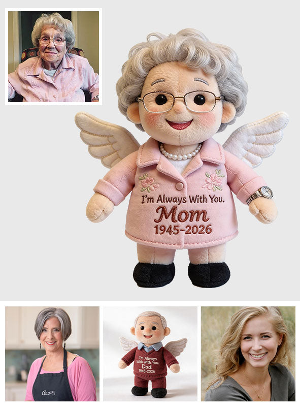 Je suis toujours avec vous - Broche commémorative en peluche personnalisée