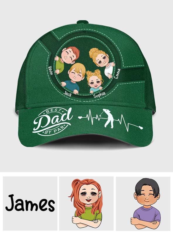Best Dad By Par Golf Papa - Personalized Father Classic Cap