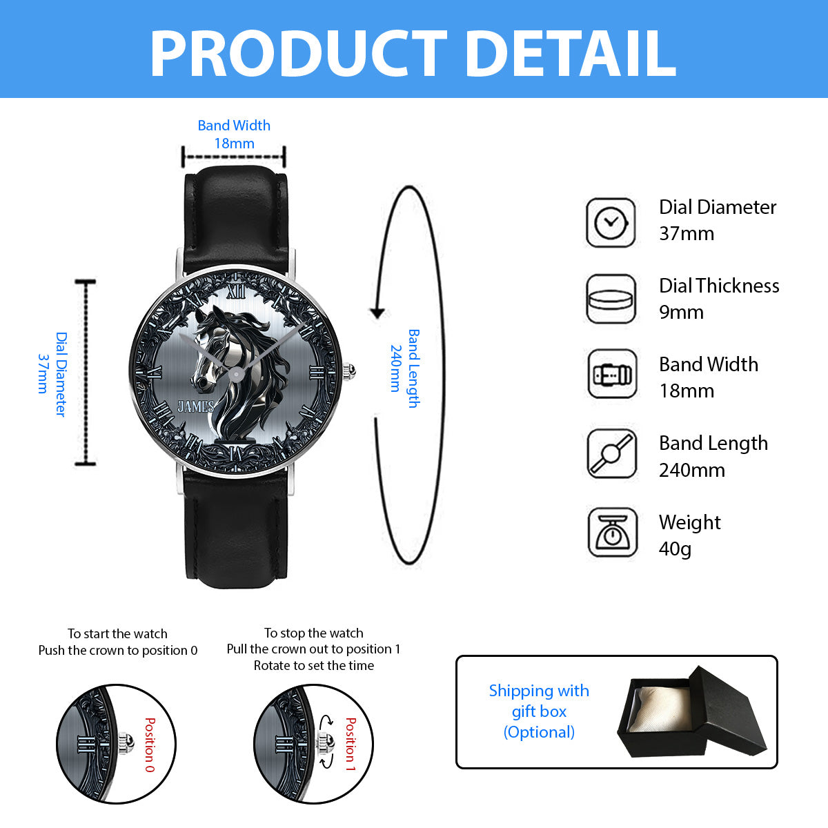 Love Horses - Personalized Horse Hand Watch