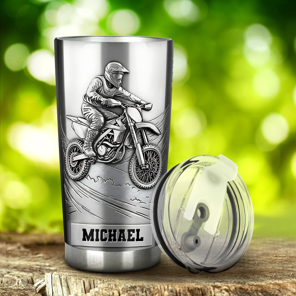 Metalic Dirt Bike/ Motocross - Personalized Dirt Bike Tumbler
