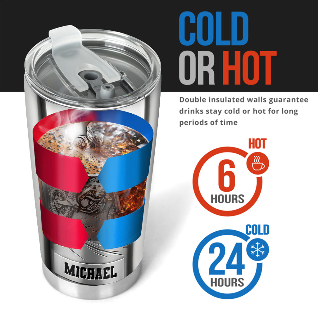 Metalic Dirt Bike/ Motocross - Personalized Dirt Bike Tumbler