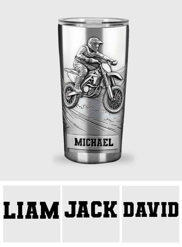 Metalic Dirt Bike/ Motocross - Personalized Dirt Bike Tumbler